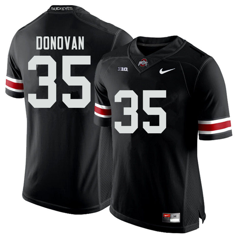 Ohio State Buckeyes #35 Luke Donovan College Football Jerseys Sale-Black